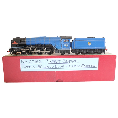 327 - DJH. OO gauge kit built Peppercorn A1 Class 4-6-2 BR 60156 'Great Central' lined blue K30 locomotive... 