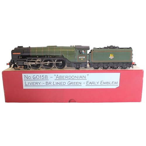 328 - DJH. OO gauge kit built Peppercorn A1 Class 4-6-2 BR 60158 'Aberdonian' lined green K30 locomotive a... 