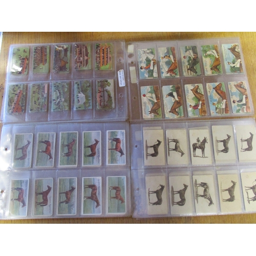 33 - Collection in plastic sleeves, horse themed with complete sets including Anstie Racing Series (1-25)... 