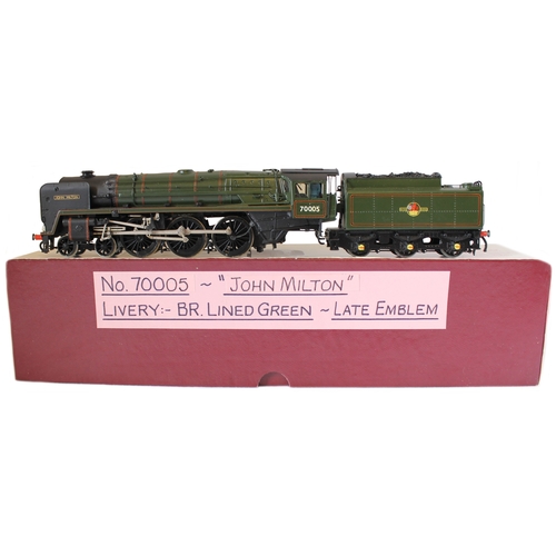 332 - DJH. OO gauge kit built BR Standard Class 7 Pacific 4-6-2 BR 70005 'John Milton' lined green K41 loc... 