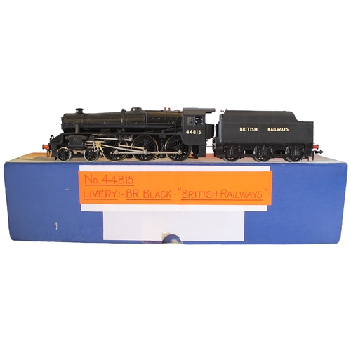 339 - DJH. OO gauge kit built LMS/BR Stanier 'The Black Five' 4-6-0 BR 44815 black K75 locomotive and tend... 