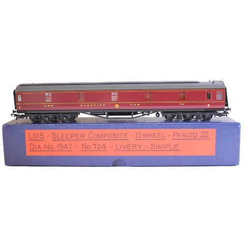 372 - Lawrence Scale Models. Range of OO gauge kit built Period II/III 'Sleeper Train' LMS simple or semi-... 