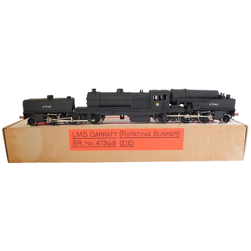 413 - OO gauge kit built Beyer-Garratt 2-6-6-2 LMS 47968 black rotating bunker locomotive, near mint in ex... 