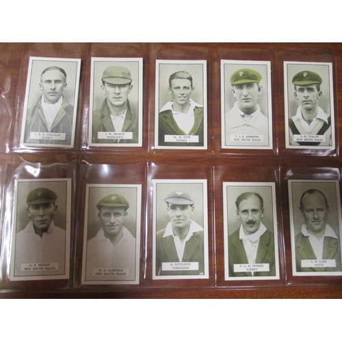 44 - Cohen, Weenen & Co. Complete set in plastic sleeves, Cricketers, generally good. Cat. £750. (See pho... 