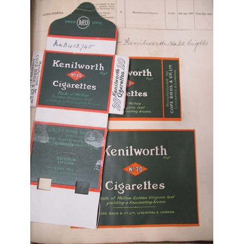 47 - Cope. Collection in 2 albums with cigarette packet design samples, stuck down, viewing recommended. ... 