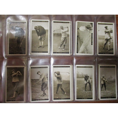 49 - Churchman. Complete set in plastic sleeves, Famous Golfers, generally good. Cat. £900. (See photo) (... 