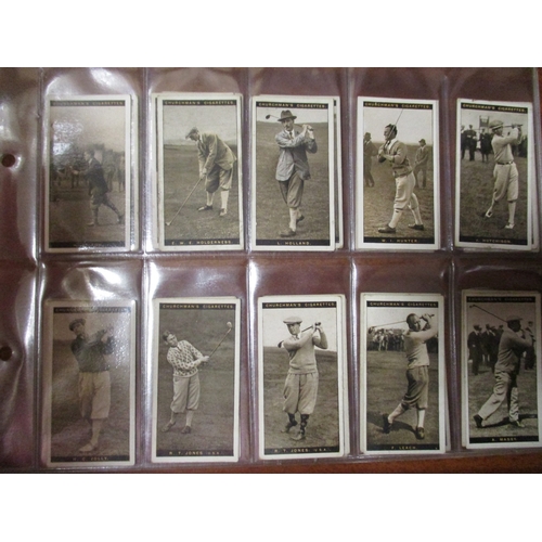 49 - Churchman. Complete set in plastic sleeves, Famous Golfers, generally good. Cat. £900. (See photo) (... 