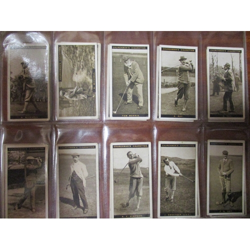 49 - Churchman. Complete set in plastic sleeves, Famous Golfers, generally good. Cat. £900. (See photo) (... 