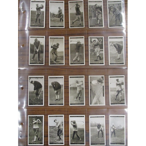 50 - Churchman. Complete set in plastic sleeves, Famous Golfers, generally good to good plus. Cat. £900. ... 