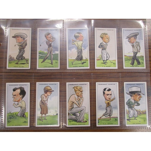 52 - Churchman. Complete set in plastic sleeves, Prominent Golfers, generally good plus. Cat. £850. (See ... 