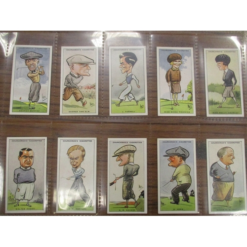 52 - Churchman. Complete set in plastic sleeves, Prominent Golfers, generally good plus. Cat. £850. (See ... 