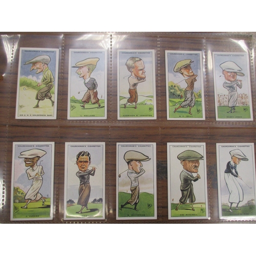 52 - Churchman. Complete set in plastic sleeves, Prominent Golfers, generally good plus. Cat. £850. (See ... 