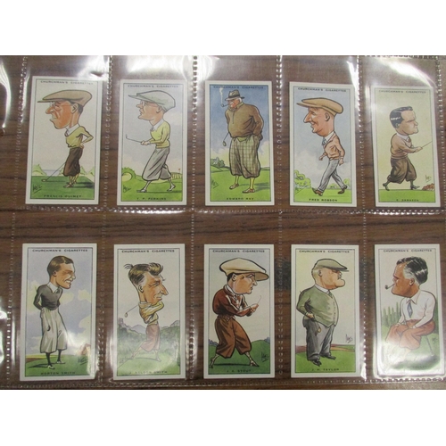 52 - Churchman. Complete set in plastic sleeves, Prominent Golfers, generally good plus. Cat. £850. (See ... 