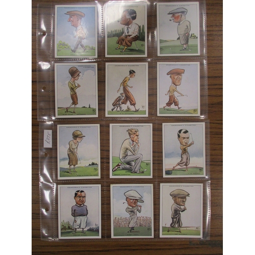 53 - Churchman. Complete set in plastic sleeves, Prominent Golfers (large), generally good. Cat. £650. (S... 