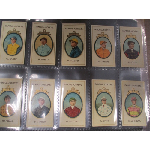 62 - Taddy. Complete set in plastic sleeves with 1910 Famous Jockeys (frame) generally good. Cat. £875. (... 