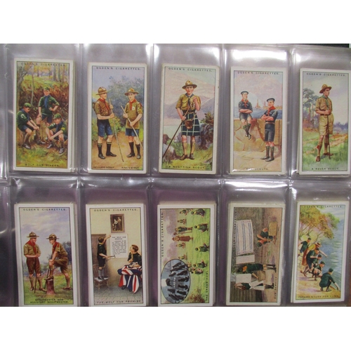 7 - Collection in 4 albums with complete sets including BAT Indian Chiefs, CWS Boy Scout Badges, Ogdens ... 