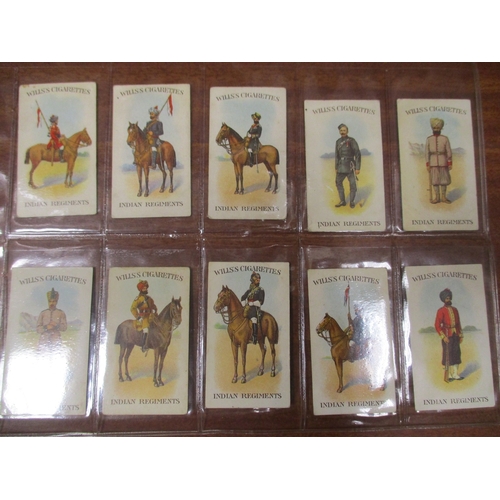 73 - Wills. Scissors. Complete set in plastic sleeves Indian Regiments, generally fair to good. Cat. £600... 