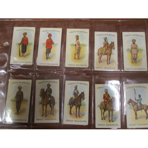 73 - Wills. Scissors. Complete set in plastic sleeves Indian Regiments, generally fair to good. Cat. £600... 