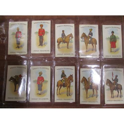 73 - Wills. Scissors. Complete set in plastic sleeves Indian Regiments, generally fair to good. Cat. £600... 