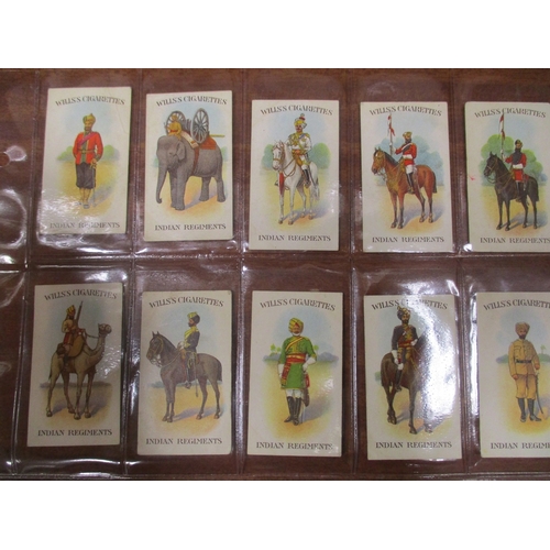 73 - Wills. Scissors. Complete set in plastic sleeves Indian Regiments, generally fair to good. Cat. £600... 