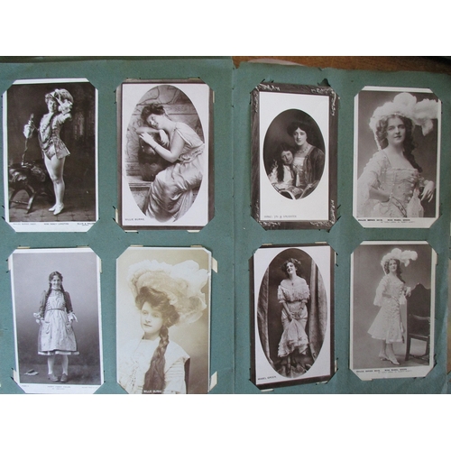 88 - Misc. coln. in old albums and loose General UK topo. incl. some early, royalty, comic, actresses, mu... 