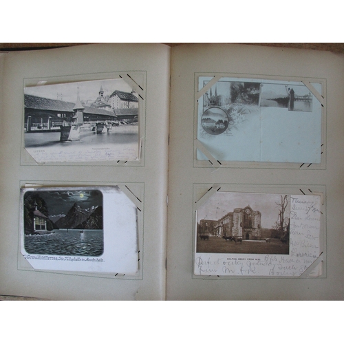 88 - Misc. coln. in old albums and loose General UK topo. incl. some early, royalty, comic, actresses, mu... 