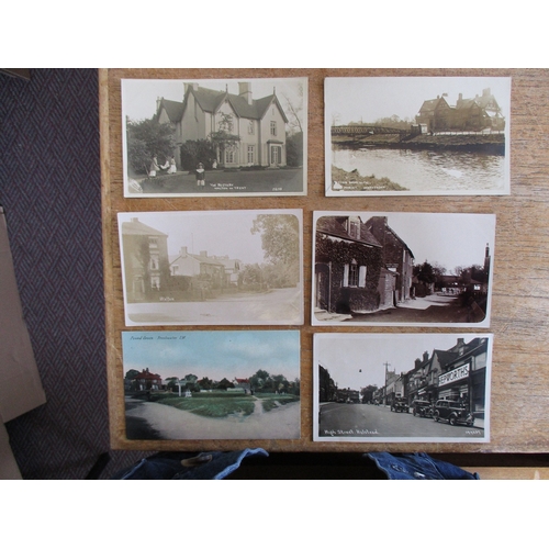 89 - Misc. coln. of loose cards. UK topo. range incl. Hampstead, Lichfield, Stratford upon Avon,  RPs Hen... 