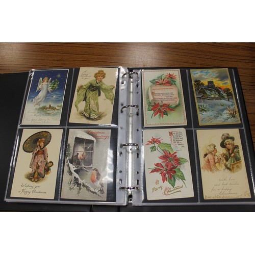 111 - Publishers. 6 albums of Tuck pub. greetings cards mainly in good clean cond.  Birthday 577, Christma... 