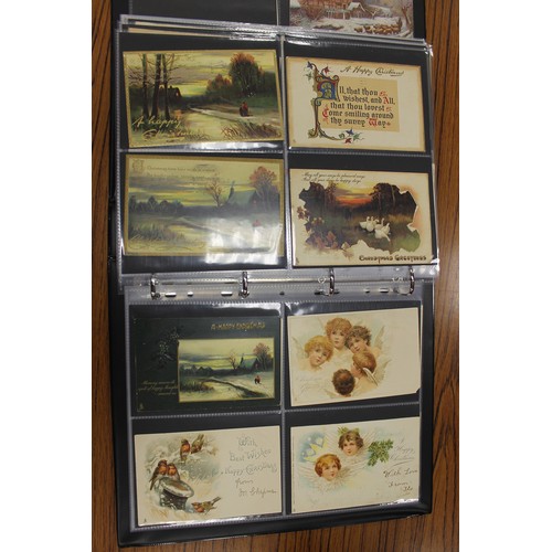 111 - Publishers. 6 albums of Tuck pub. greetings cards mainly in good clean cond.  Birthday 577, Christma... 