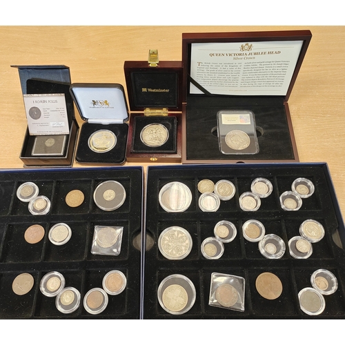 391 - Collection generally fair to good fine with some better with 1887 crown boxed with certificate, 1902... 