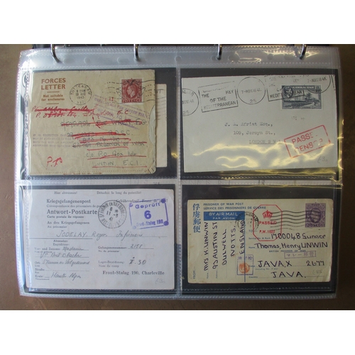 11 - WWII Prisoner of War mail. A range of interesting covers (Qty 150+) to Allied prisoners in a single ... 