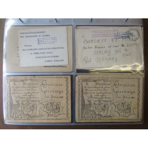 11 - WWII Prisoner of War mail. A range of interesting covers (Qty 150+) to Allied prisoners in a single ... 