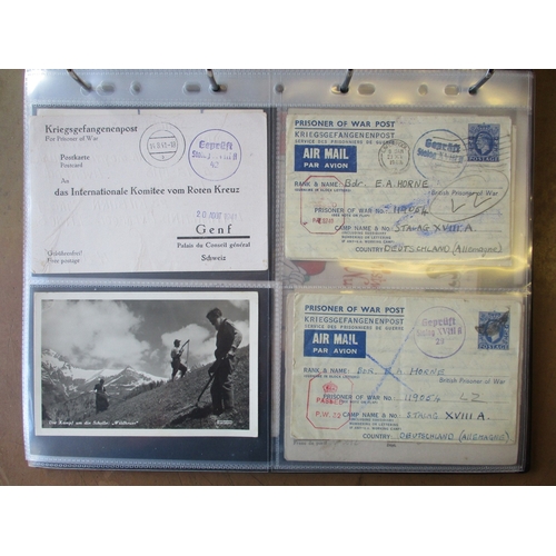 11 - WWII Prisoner of War mail. A range of interesting covers (Qty 150+) to Allied prisoners in a single ... 