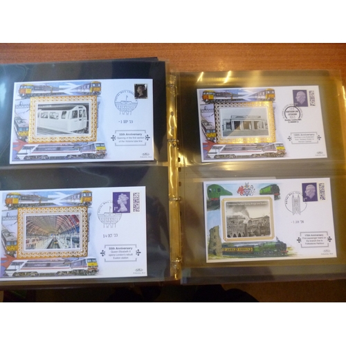 113 - Railways. Commemorative covers coln, incl Benhams The Railway Collection dated from 1995 to 2011 in ... 