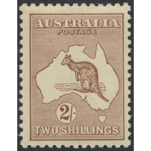 125 - Australia. Middle period M/U selection of 3 issues, incl 1915-27 2/- 'Roo M (SG41), 1928 Melbourne S... 