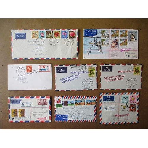 127 - Australia. Mixed 1960s-90s covers and FDCs with a range of different themes. Viewing recommended. Qt... 