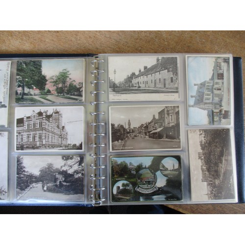 86A - Misc. coln. in modern albums. UK topo. incl. Wokingham, Calverley, Guyzance, Eyam, Belstone, Ingoe, ... 