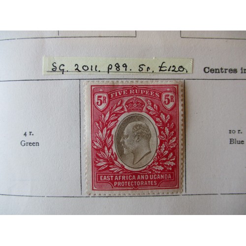 1 - QV-KGV M/U coln in SG New Ideal album, with most of the mint issues are wholly or partially stuck do... 