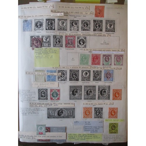 1 - QV-KGV M/U coln in SG New Ideal album, with most of the mint issues are wholly or partially stuck do... 