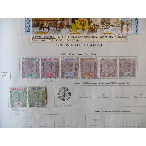 1 - QV-KGV M/U coln in SG New Ideal album, with most of the mint issues are wholly or partially stuck do... 