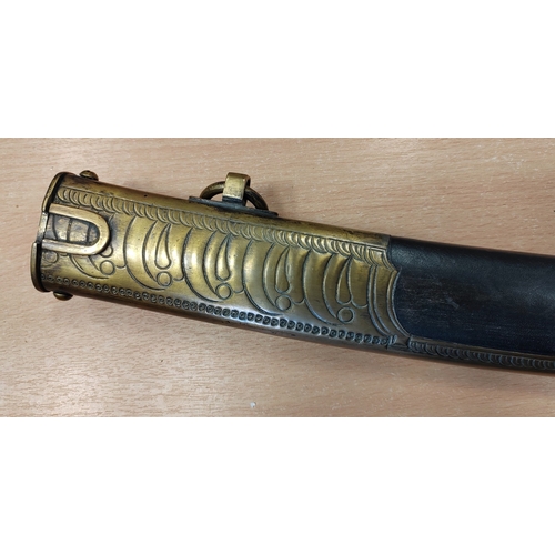 111 - Commemorative Count Andreas Hadiks Austro-Hungarian cavalry saber and scabbard, one side etched 'And... 