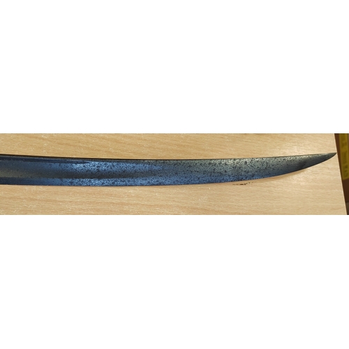 133 - US Model 1860 trooper's cavalry sabre and scabbard, ricasso U.S 1865 A.G.M reverse C. Roby / W.Chelm... 