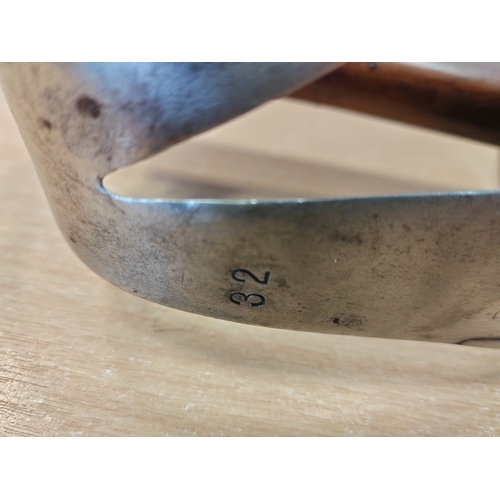 139 - 1871/1909 Italian cavalry troopers sword and scabbard with pitting,  edging and knicks along length ... 