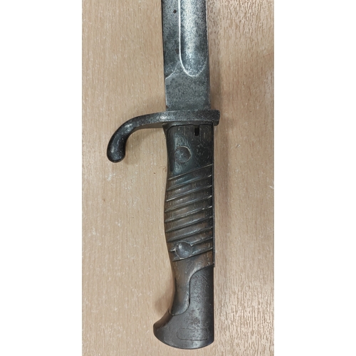 153 - Bayonets with:
1.WW2 German K98 1939 Bayonet with matching numbered scabbard, ricasso marked P.Weyer... 