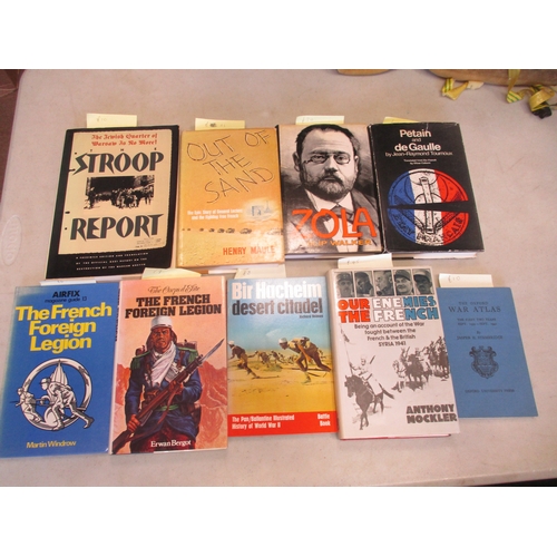 199 - Collection of military books with uniforms, equipment and general history with strength in France, A... 