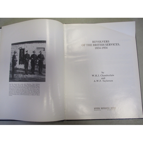 201 - Revolver reference books with Revolvers of the British Services by Chamberlain & Taylerson (1989), M... 