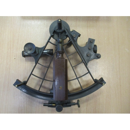 211 - Pre 1904 sextant No 1623 marked C.E. Jones in wooden carrying box of issue. Inside of lid with Natio... 