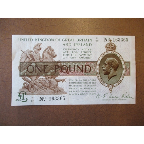 218 - Range of Treasury notes with £1 Bradbury 1914 second issue T/4 fair with 10mm repaired tear, Warren-... 