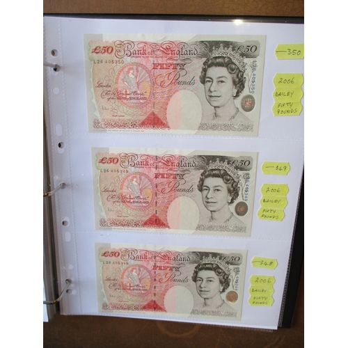 219 - Collection with £20 Bailey extremely fine (3), Lowther AA01, CH35 uncirculated, CK40 extremely fine ... 