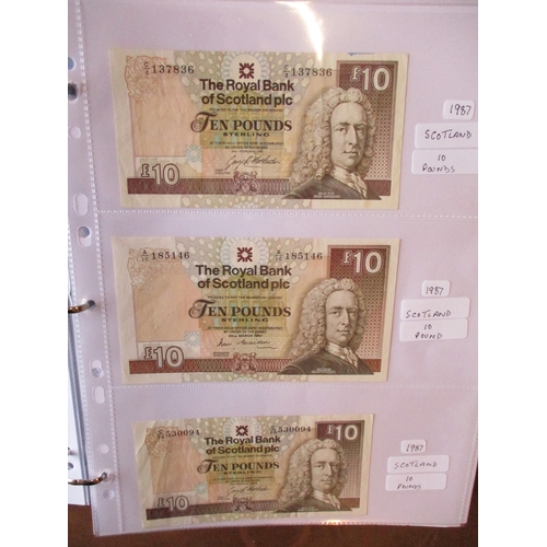 299 - Scotland. collection in two albums with issues to 2017 including Bank of Scotland £5 1998(2) uncircu... 